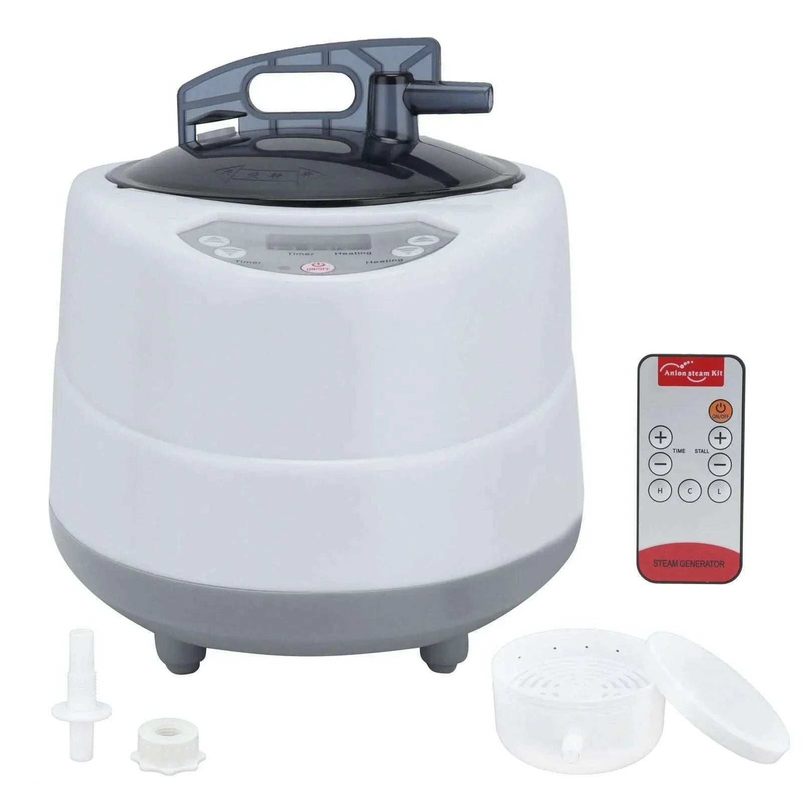 1000W Household Sauna Steamer Pot 2.0L Portable Sweat Spa Steam Pot for Body Detox Body Relaxation Supplies