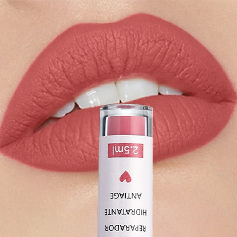 Rose Red Matte Liquid Lipstick Makeup Lip Glaze Moisturizing Waterproof Durable Lip Mud Non-stick Cup Lip Gloss Makeup...
