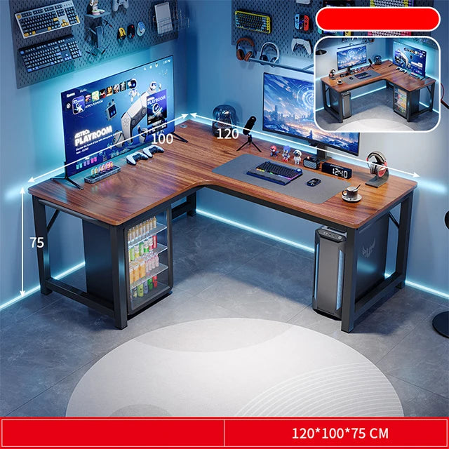 Home office computer table l shape desk gaming