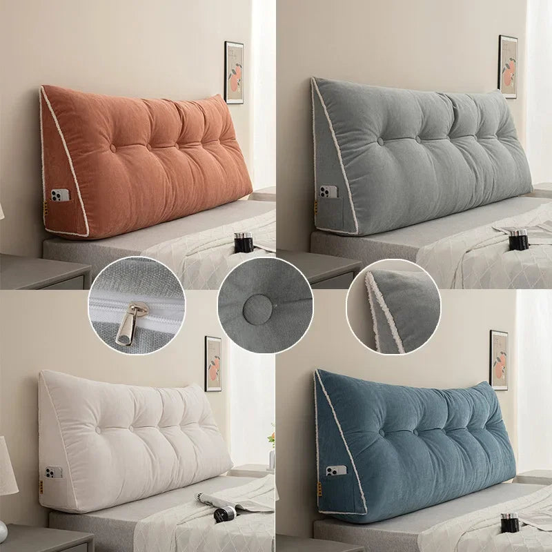 Headboard Pillow Triangle Cushion Backrest Sofa Waist Cushion Wedge Sleeping Pillow for Decorative Pillows for Bed...