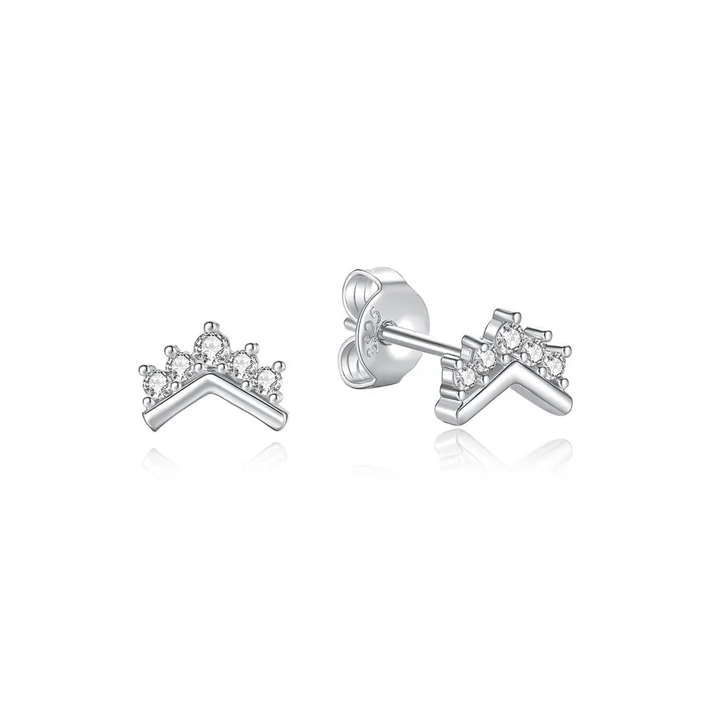Original 925 Sterling Silver Earrings 2026 Stud Hoop Crystal Earings For Women Rose Gold Crown Heart Infinity Bee Earing...