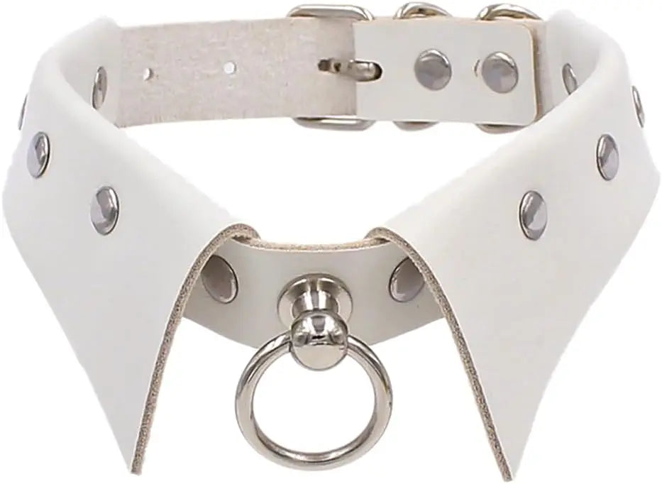 Gothic Leather Choker Necklaces Black Punk Nightclub Jewerly Accessories for Women Girlfriend