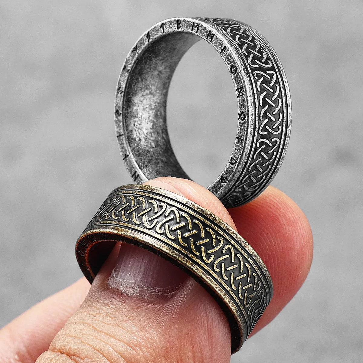Retro Viking Celtic Knot Runes Stainless Steel Men Rings Punk New In For Male Women Fashion Jewelry Creativity Gift Wholesale