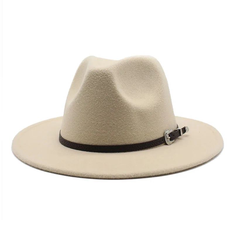 New British Style Felt Jazz Fedora Hat Panama Trilby Hats For Women Men Gentleman Wedding Party Hat