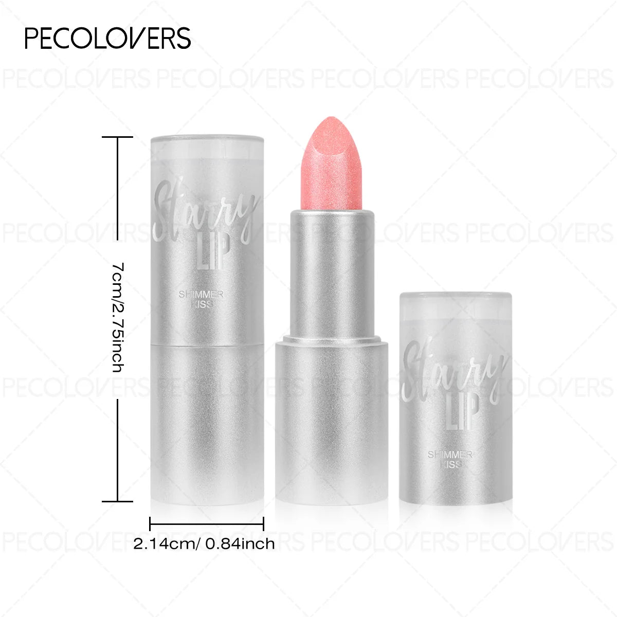 1PC Non-stick Cup, Waterproof, Long-lasting, Rich Colors, Fine Glitter, Pearlescent Lipstick, Ideal Christmas/Halloween Gift