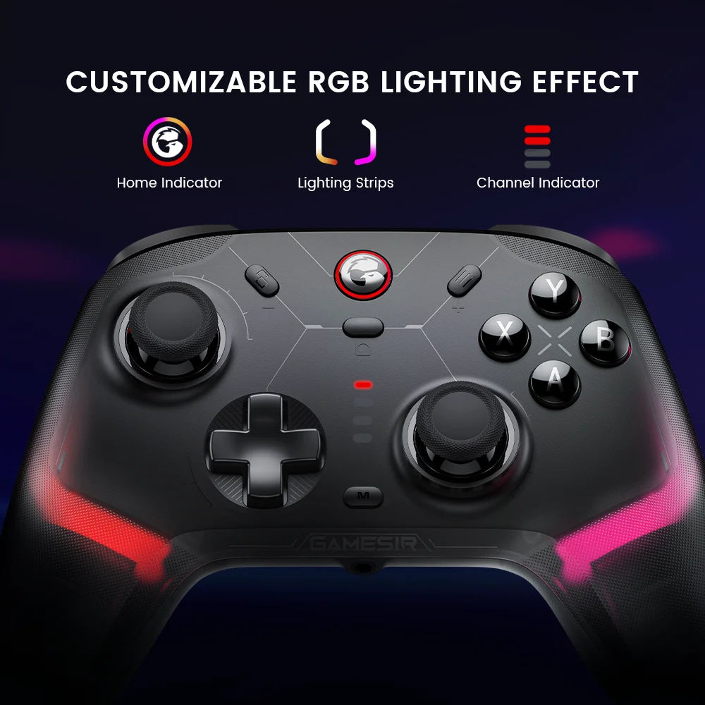 GameSir Cyclone 2 Wireless Pro Controller, Hall Effect Joysticks, Bluetooth Gamepad for Nintendo Switch, iPhone, Android & PC