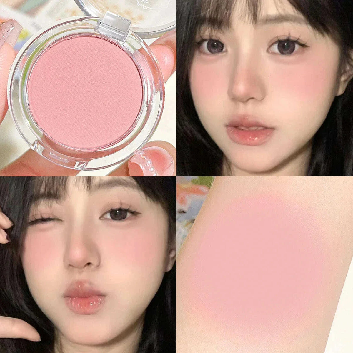 HISYI monochrome blush whitening matte cosmetics vitality girl nude makeup natural smudge monochrome blush plate