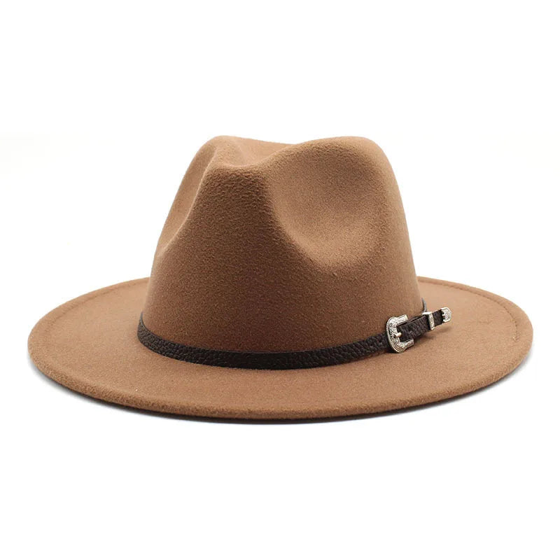 New British Style Felt Jazz Fedora Hat Panama Trilby Hats For Women Men Gentleman Wedding Party Hat
