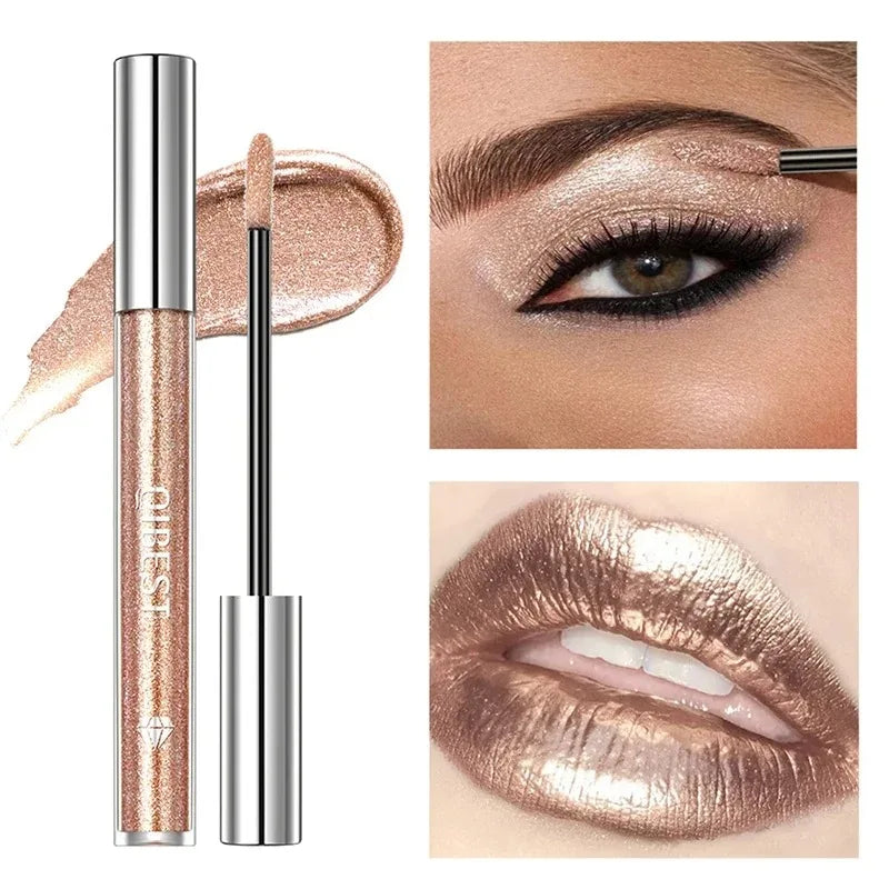 Diamond Liquid Lipstick Moisturizing Long-Lasting Makeup Mirror Gloss Sparkling Pink Lip Glaze Non Stick Cup Lip Gloss...