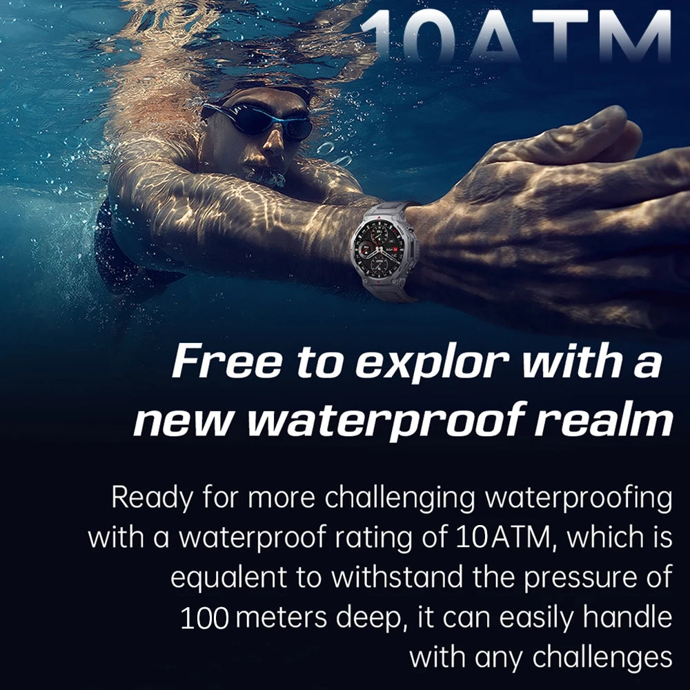 New For Huawei T-Rex 3 GPS Smart Watch 10ATM Waterproof 525mAh Battery Bluetooth Call Flashlight Military Sports Smartwatch Men
