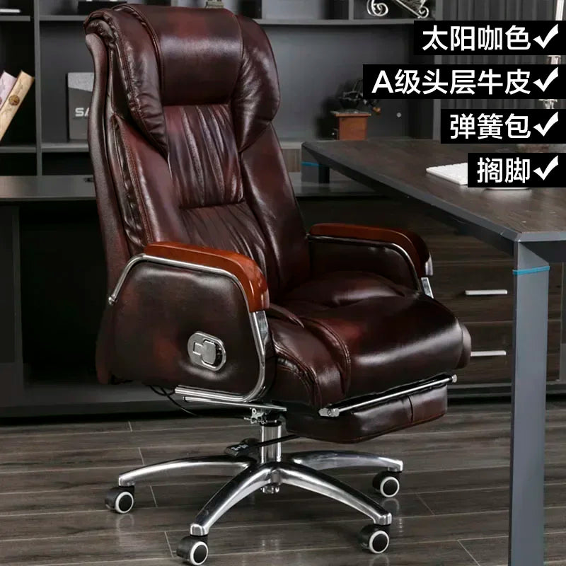 Retro Executive Leather Chair Armchairs Editor Choises Fashion Aluminium Office Chair Working Relax Silla Escritorio |...