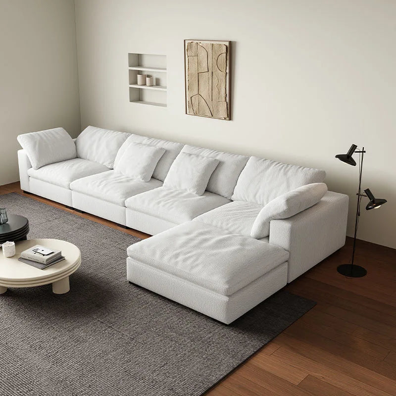 Modern Luxury Living Room Sofa Sectional Set Furniture l Shape 2 3 Seater Compression Boneless Corner Aesthetic for Home Designs - Kimlud