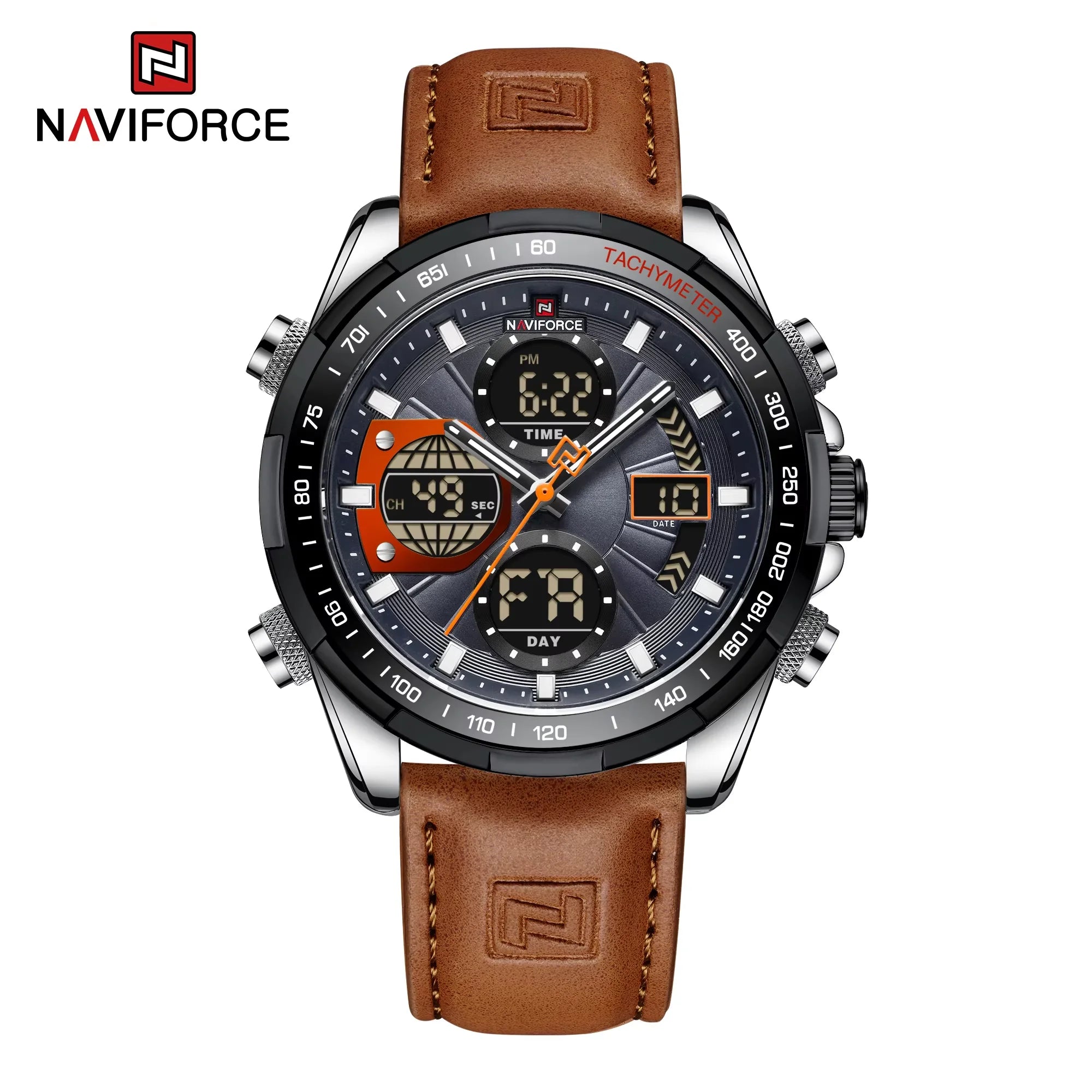 NAVIFORCE Fashion Military Watches for Men Luxury Original Sports Chronograph Watch Waterproof Quartz Clock Digital WristWatch - Kimlud