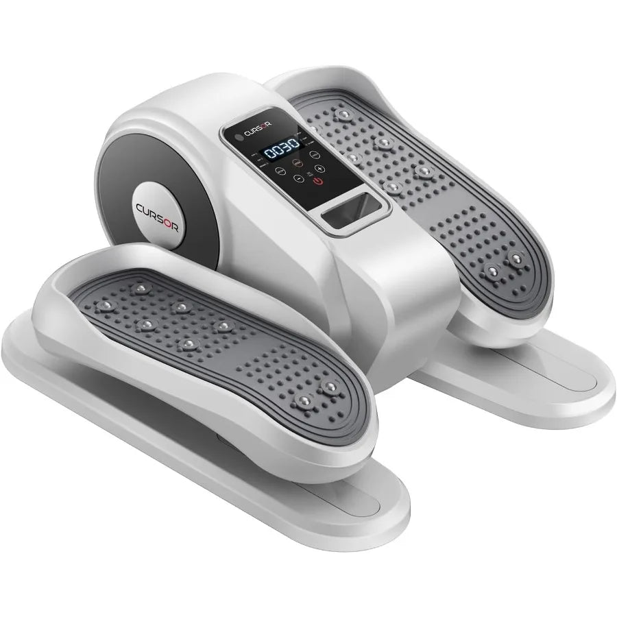 Under Desk Elliptical Machine Electric Seated Pedal Exerciser Mini Ellipse Leg Exerciser with Remoter 12 Level Speeds Forward a