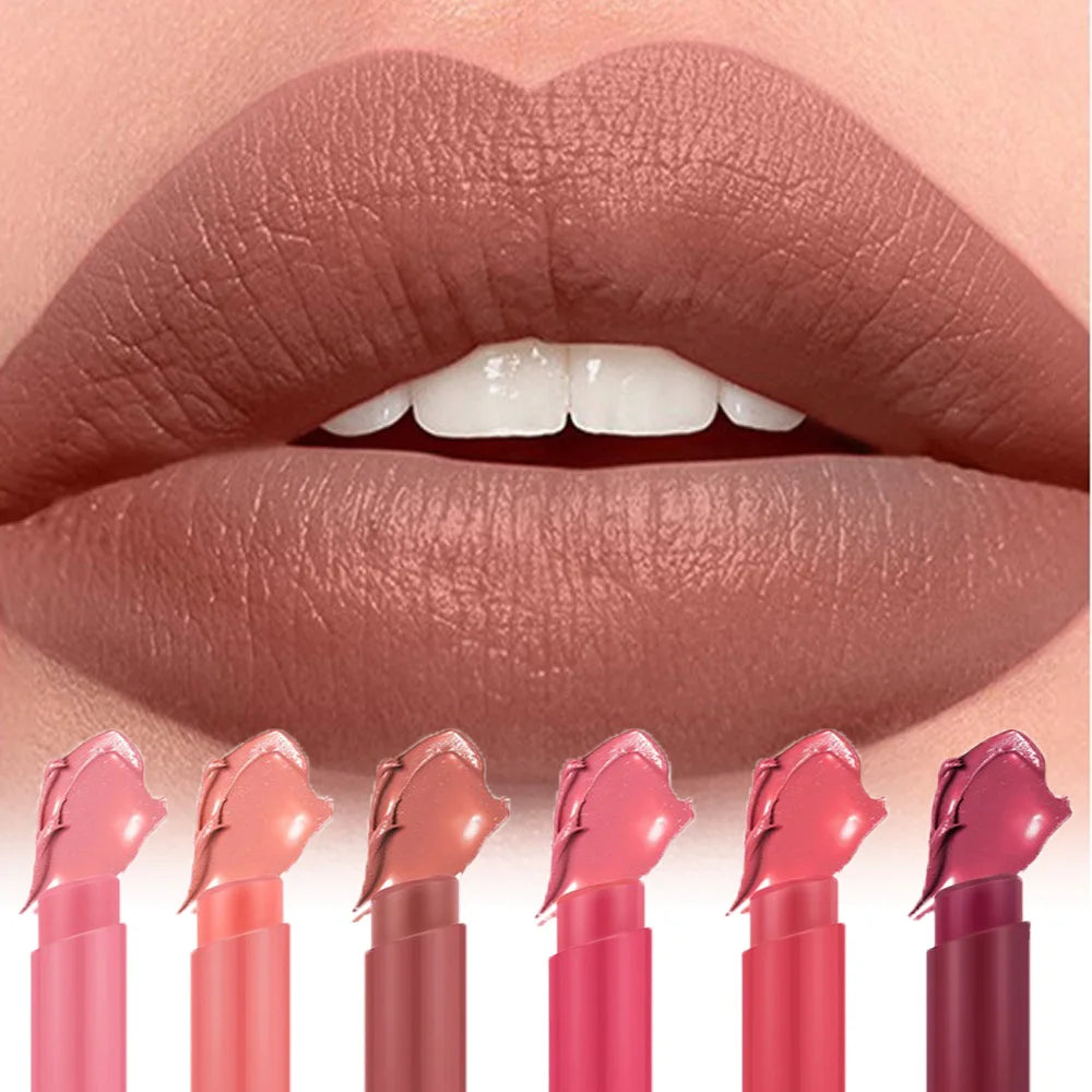 Nude Matte Lip Gloss 6 Colors Long-lasting Velvet Lipstick Waterproof Non-fade Non-stick Cup Lipsticks Women Makeup...