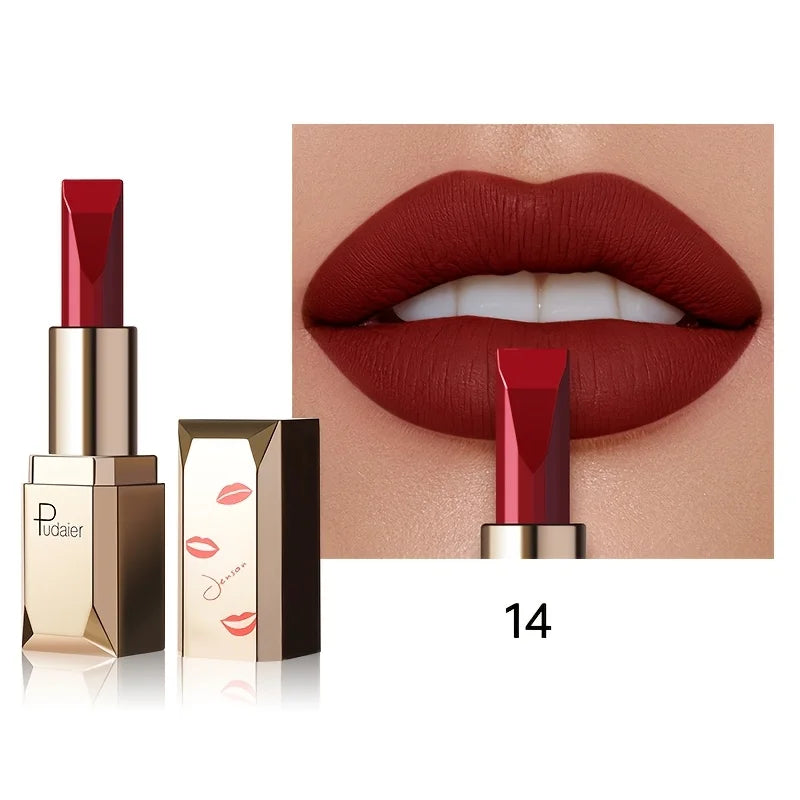 Long Lasting Matte Velvet Lipstick, Waterproof Sweat Resistant Formula, Silky Smooth Lip Color for Everyday & Valentine's Gift