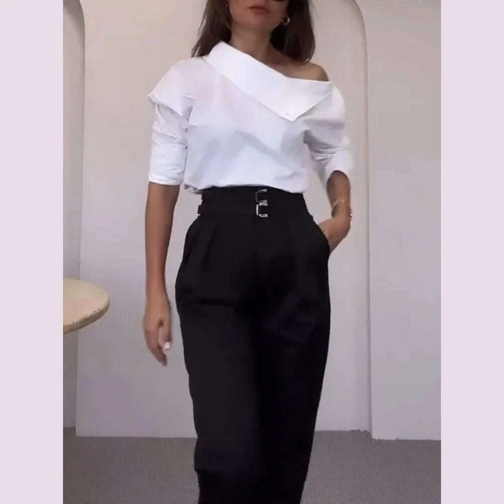 New Fashion Shirt For Women Women 2025 Casual Long-sleeve Button Women's Blouse Spring Chic White Tops Office Shirts Female