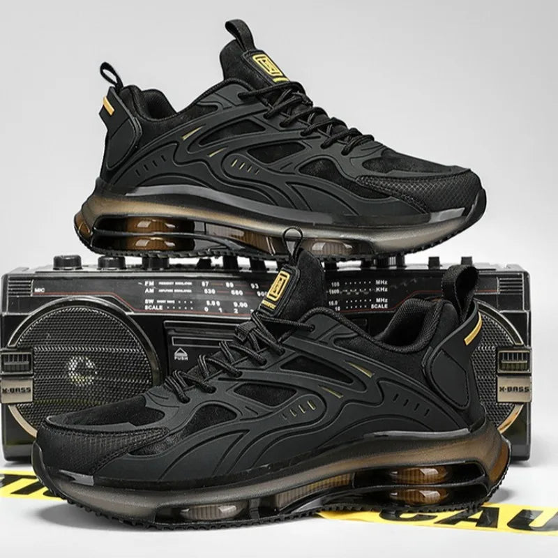 Men Breathable Mesh Air-cushion Running Sneakers Trendy Shock Absorb Training Shoes Men's Basketball Shoes Zapatillas De Deporte