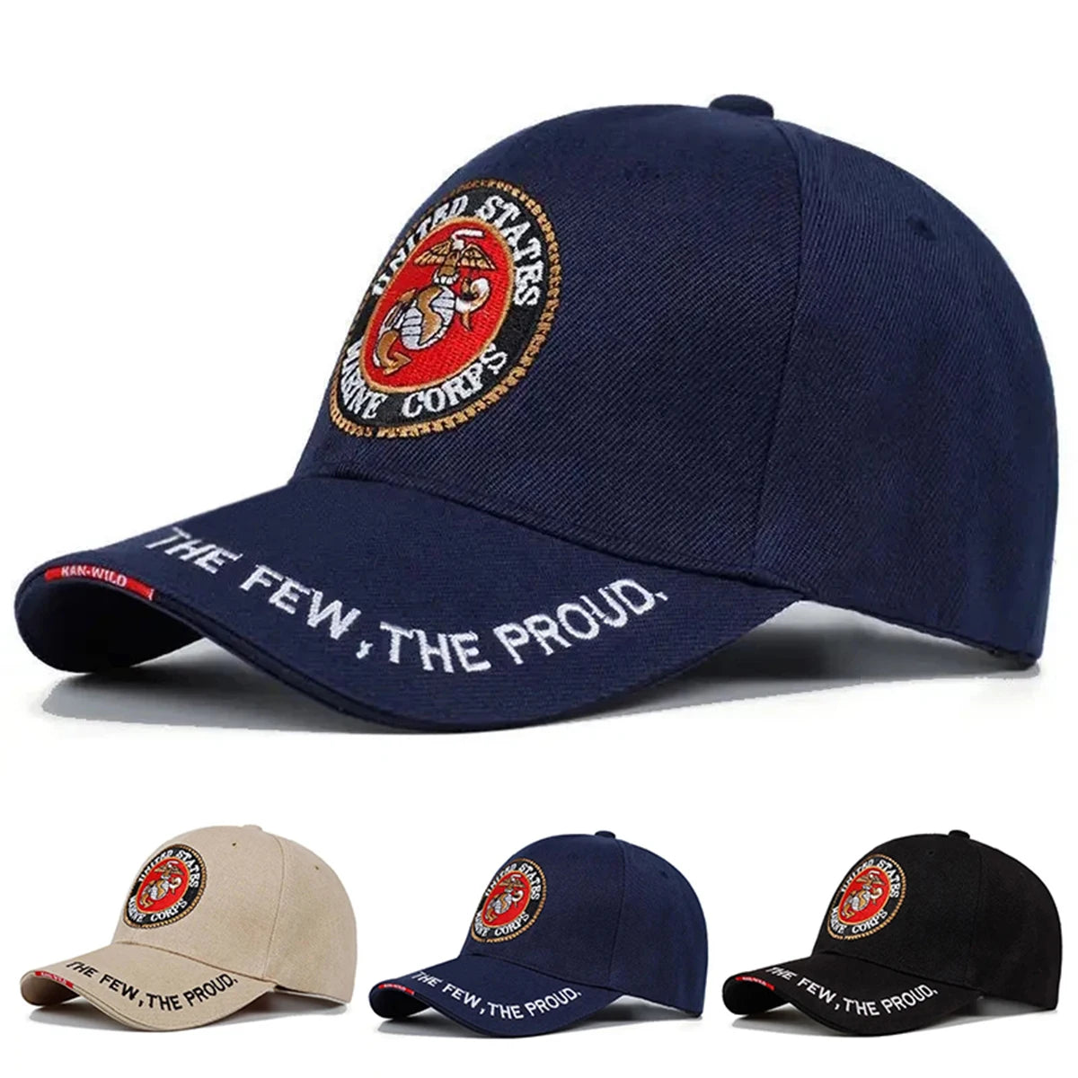 Unisex United States Marine Corps Embroidered Baseball Cap Spring Autumn Outdoor Adjustable Casual Hats Sunscreen Hat