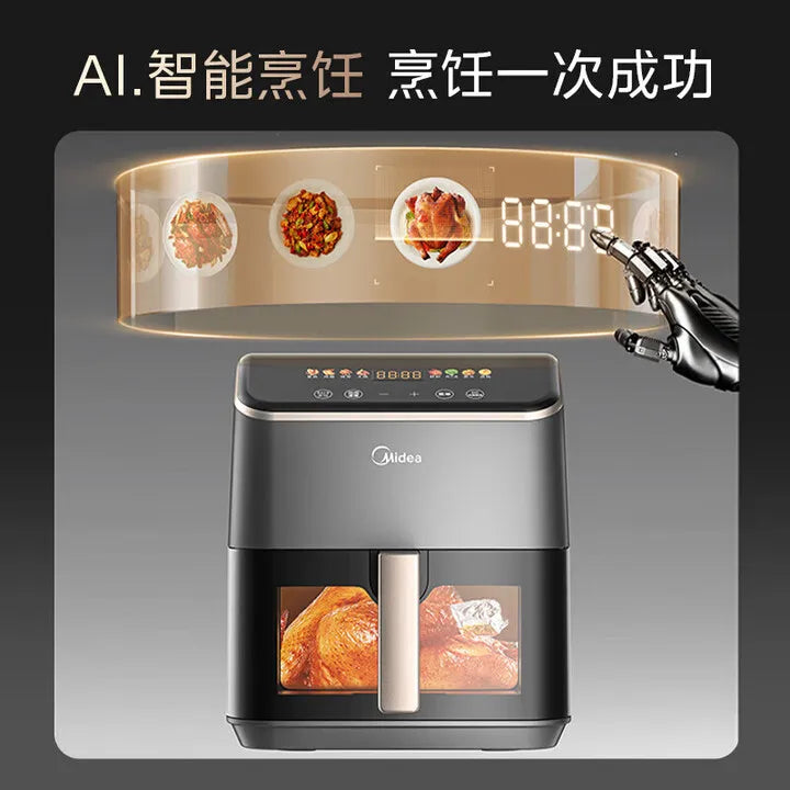 Midea Air Fryer, Home Use, No-Flip, Large Capacity, Video Fryer/Oven All-in-One, Sweet Potato Roaster - Kimlud