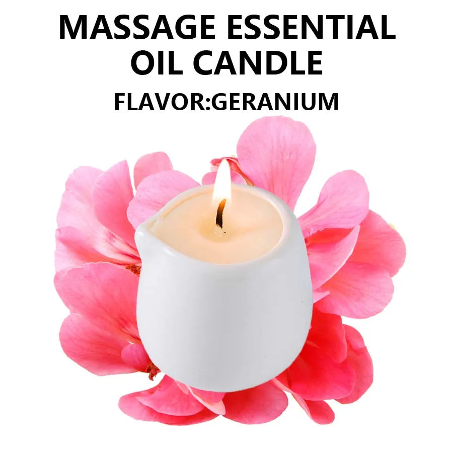1pc Amber Vanilla massage essential oil candle, coconut wax, heating, body open back SPA romantic holder home decor valentines