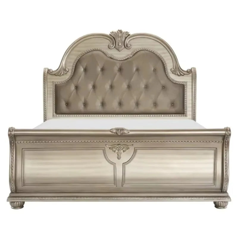 Luxury Classic Custom Size Bedroom Hotel Furniture Dubai Queen King Size Beds Set Qatar - Kimlud