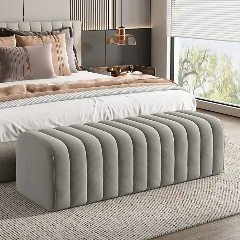 Nordic Shoe-changing Stool Home Furniture Doorway Ottoman Simple Comfortable Soft Bag Bench Cloakroom Sofa Side Stools h - Kimlud