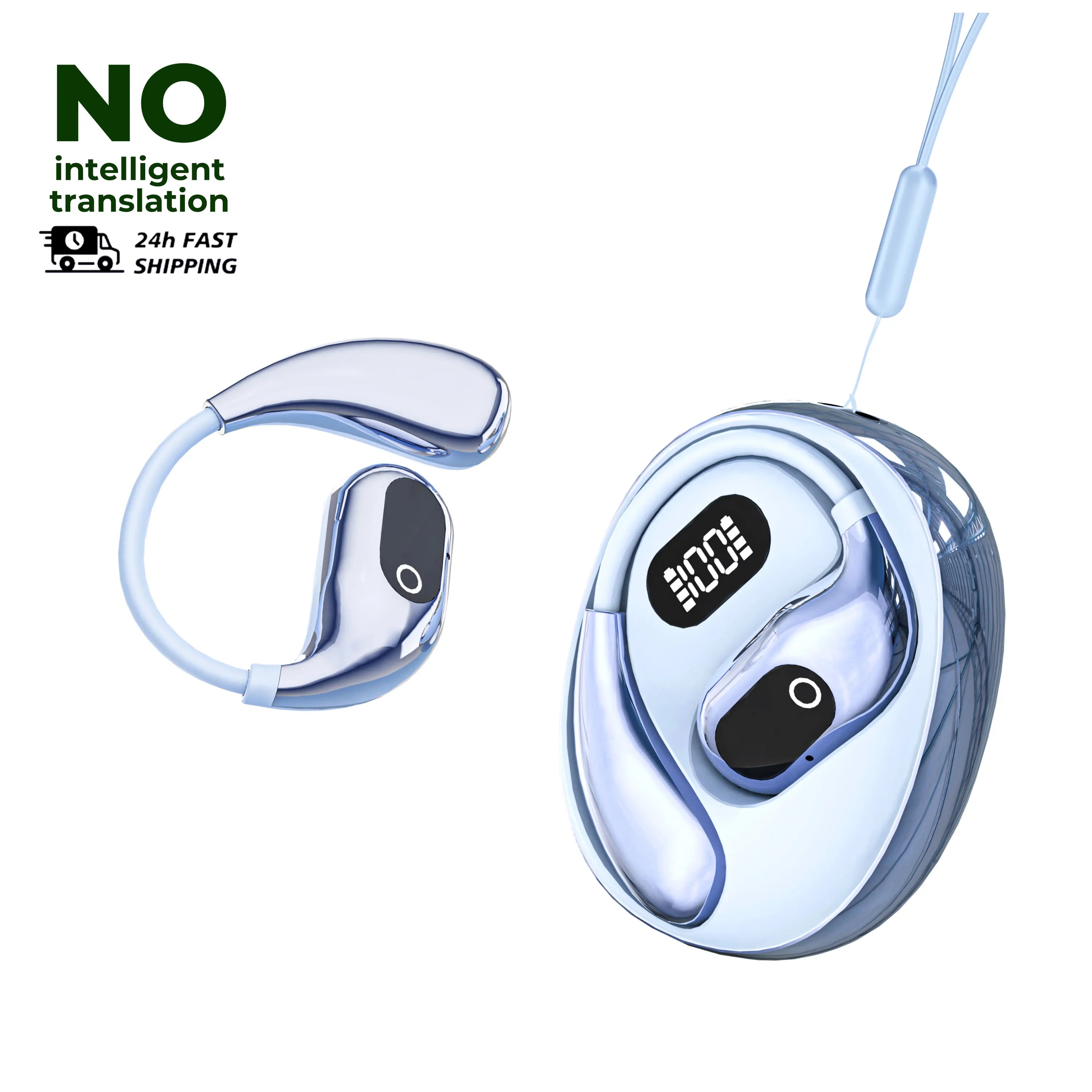 Real Time Translation Headphones 144 Languages Translator Earphones Wireless Bluetooth 5.4 Headsets for Business Office Travel
