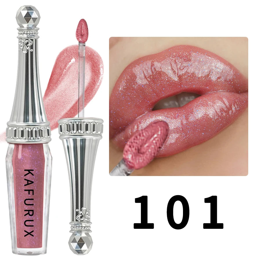 6 Colors Glitter Liquid Lipsticks Shimmer Shiny Lipgloss Pearlescent Lip Tint Mositurizing Long Lasting Lip Glaze Makeup For Wom - Kimlud