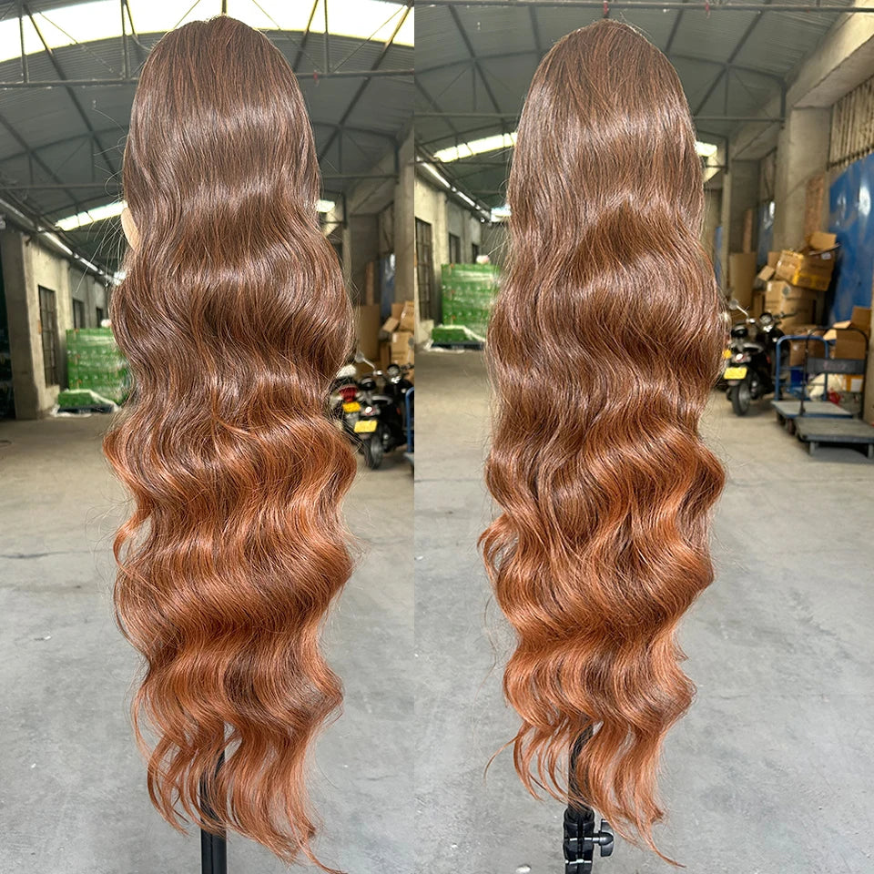 Magicae Ponytail 28Inches Ombre Brown Blond 27/ 613 Clip in Synthetic Hair Extension 180grams Heat Resistant Body Wavy |...
