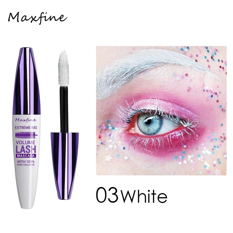 Colorful 5D Volume Mascara Lasting Styling Waterproof Quick Dry Blue Purple Curling Lengthen Long Eyelash Silk Extension...