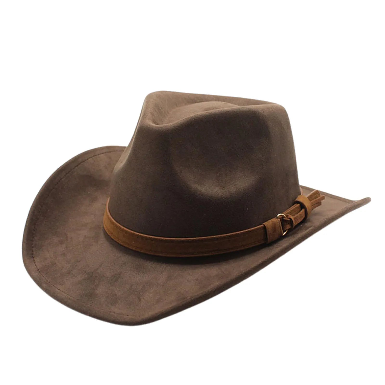 Women Men Felt Cowgirl Hats Vintage Soft Wide Brim Western Hat with Belt for Party | Kimlud Mid Range Rug