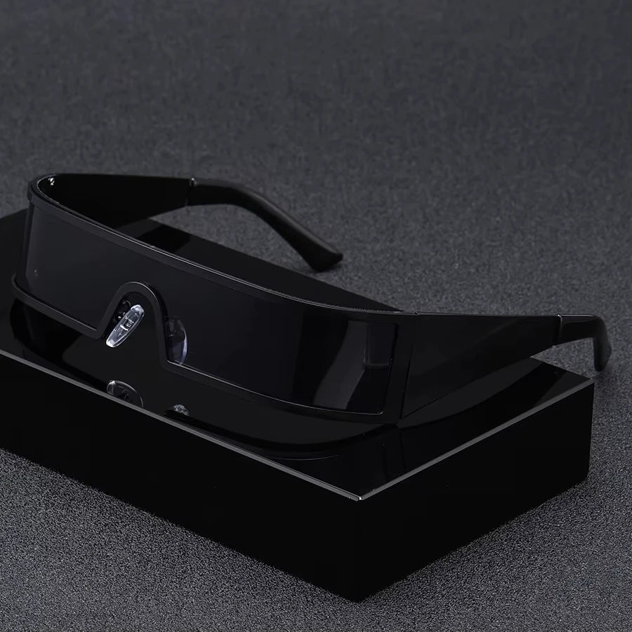 High-end Cyberpunk Style Men's Glasses, Fashionable Design with Future Tech Narrow Frames, Suitable for Parties and...