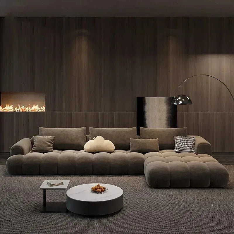 K Relaxing Fancy Sofa Cheap Stretch Brown Floor Recliner Sofa Puffs Sectional Juego De Muebles Para Sala Living Room Furniture - Kimlud