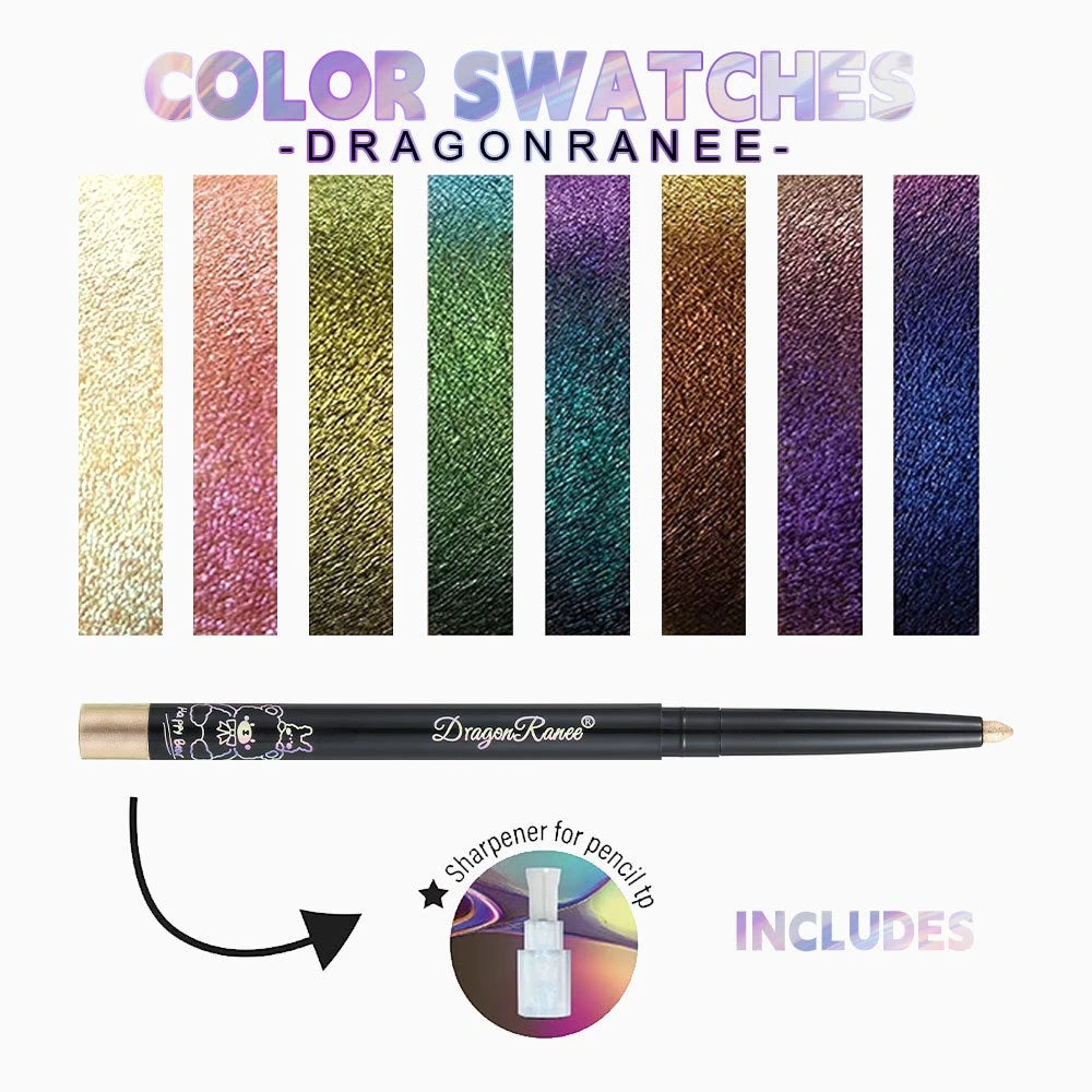 Pearlescent Aurora Eyeliner Pencil Waterproof Blue Purple Diamond Glitter Eye Shadow Metallic Chrome Lying Silkworm Eyes Makeup