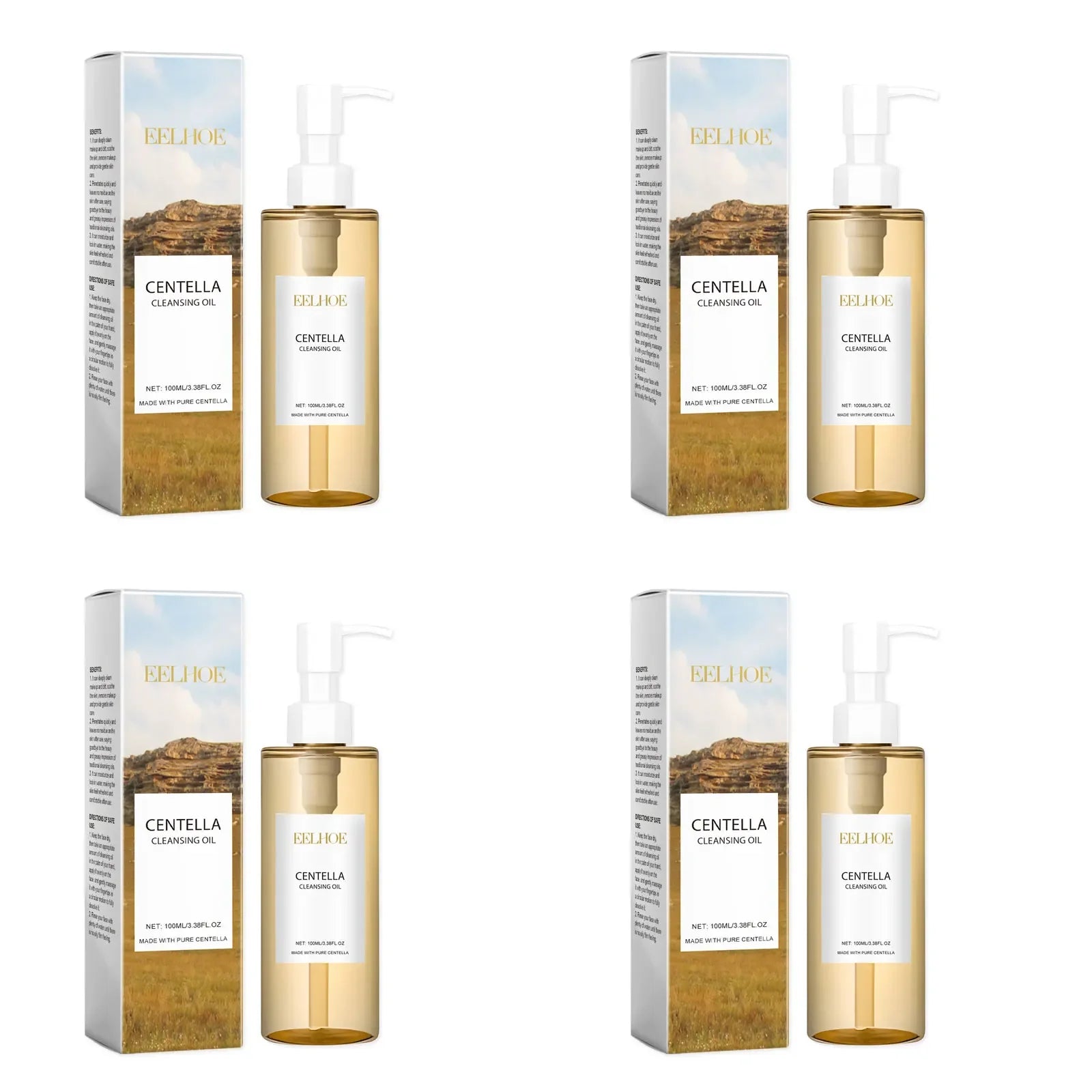 Centella Cleansing Oil Gentle Facial Makeup Remover Vitamin E Moisturizing Face Refresher Cleaning Oil Cleaning Nose Pores