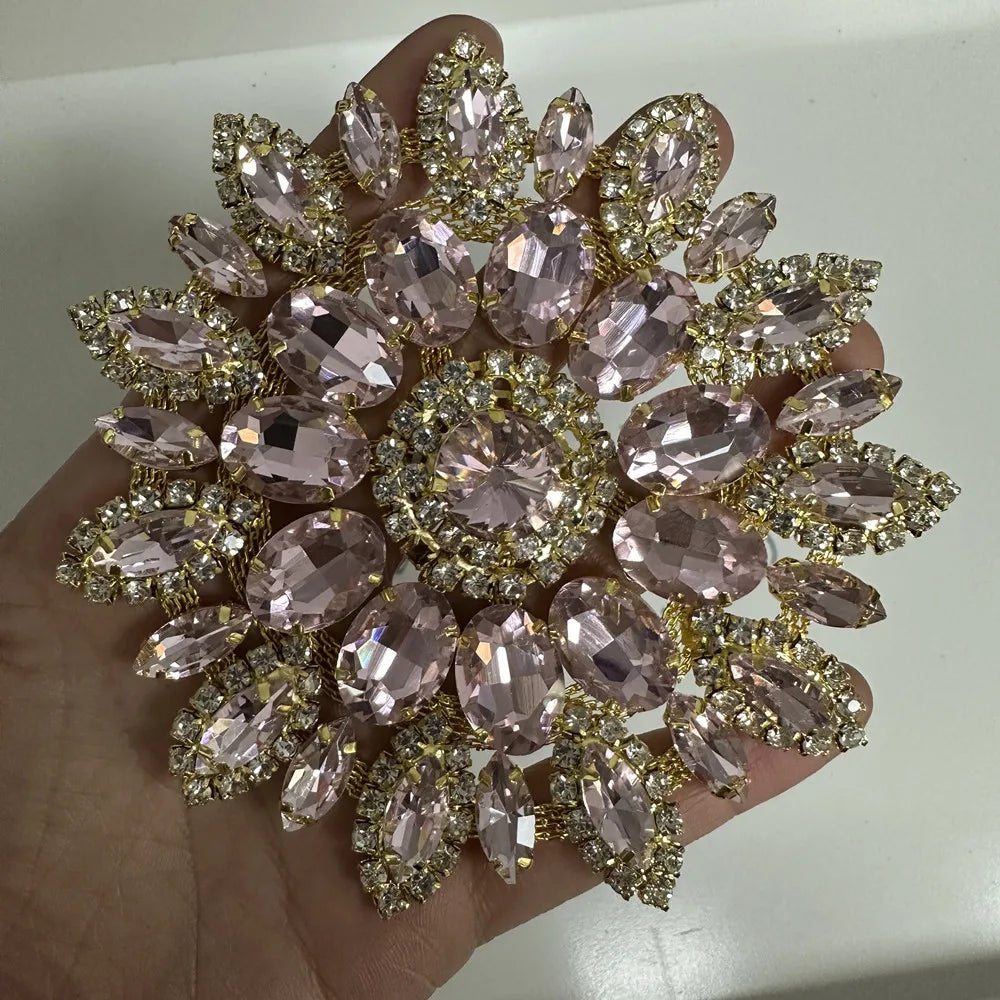 1PCS rhinestone round crystal jewelry wedding appliques for dresses | Kimlud Budget Friendly Dress