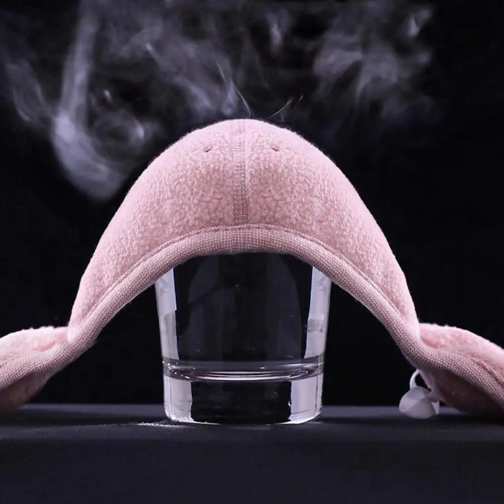 Winter Fleece Earmuffs with Windproof Mouth Cover Unisex Warm Ear Warmer Breathable Face Mask for Outdoor Activities