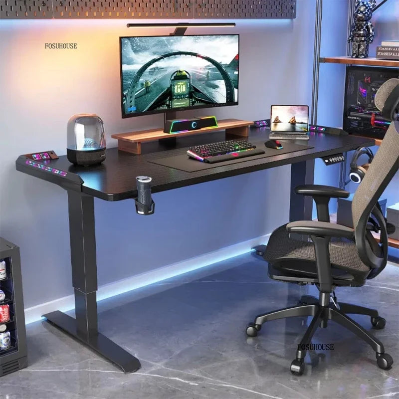 Height-adjustable Electric Computer Desk Office Furniture Bedroom Desktop Gaming E-sports Table Modern Home Office Study Desks Z - Kimlud