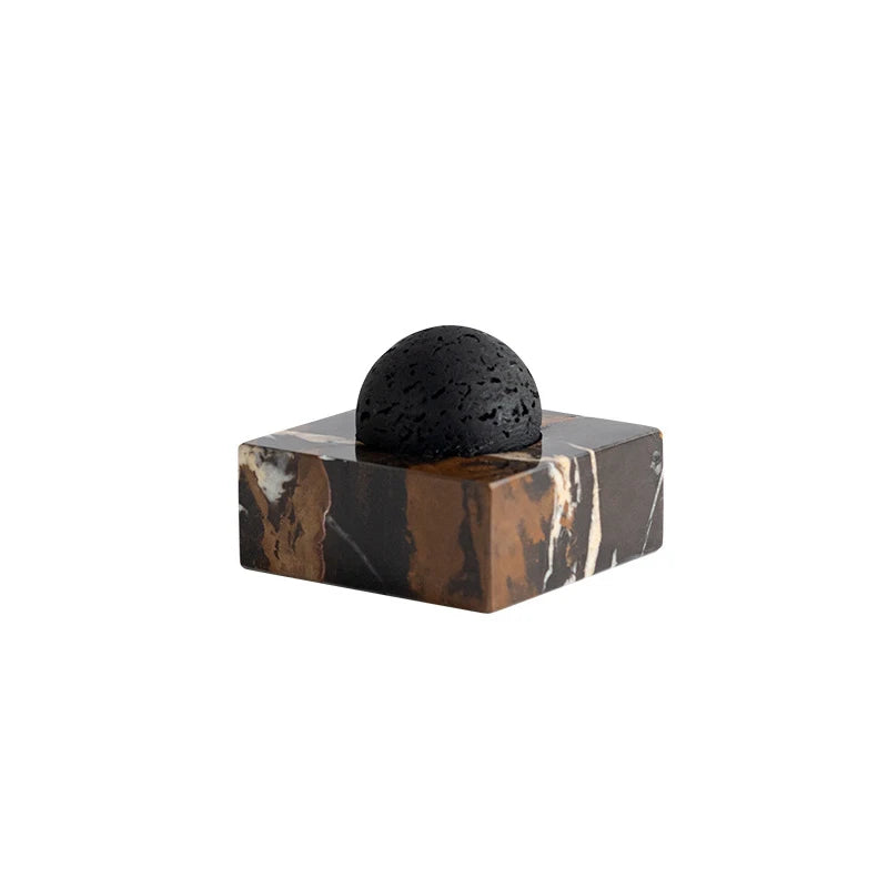 Black Lava Rock Stone Diffuser with Marble Base, Luxury Essential Oil Diffusers for Home Offices Yoga Sauna SPA | Kimlud...