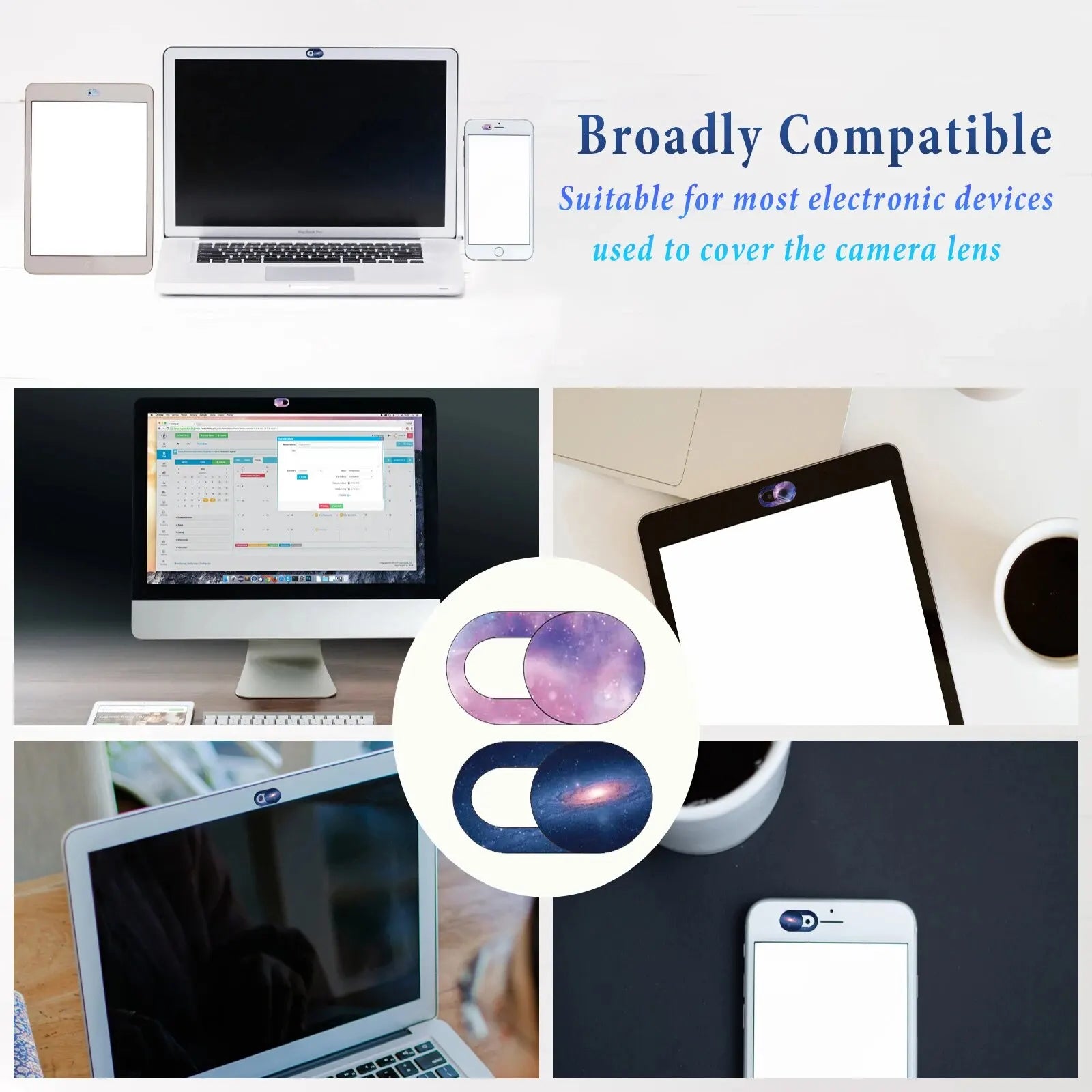 2/4/6pcs Webcam Cover Slide, Ultra-Thin Camera Cover for Laptop, MacBook,PC,Cell Phone, Protect Your Privacy and Security.