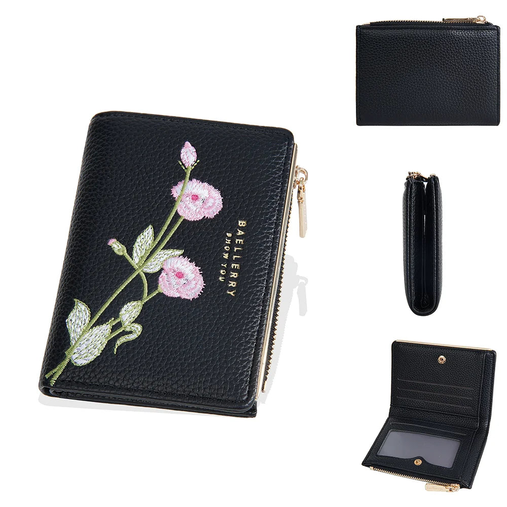 Baellerry New Short Women Wallets Simple Card Holder Zipper Female Coin Purse High Quality Slim Card Bag For Girls - Kimlud