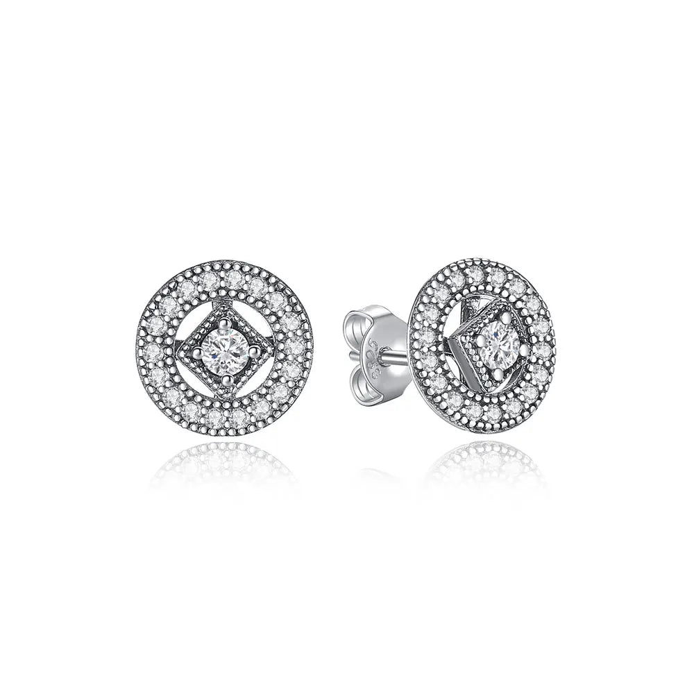 Original 925 Sterling Silver Earrings 2026 Stud Hoop Crystal Earings For Women Rose Gold Crown Heart Infinity Bee Earing...