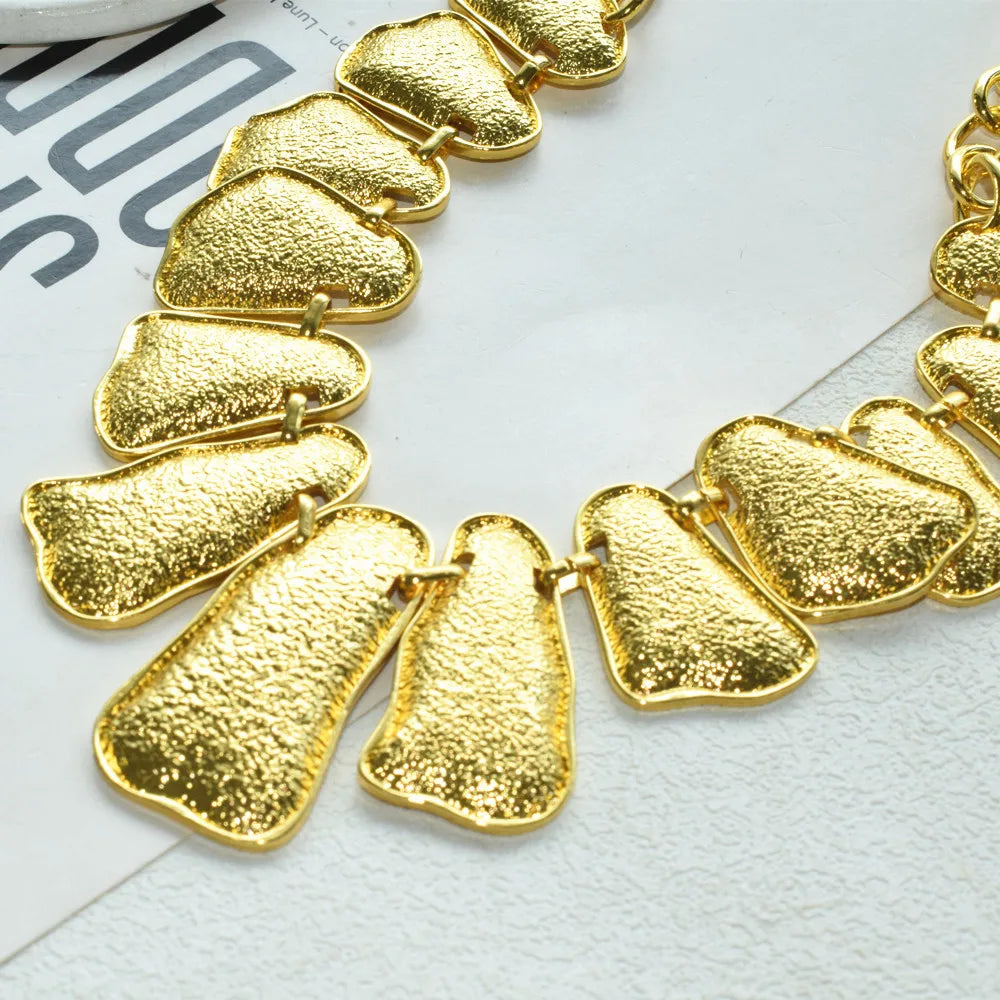 Handmade Exaggerated Women's Multi Metal Alloy Abstract Geometric Choker Necklace Jewelry Fashion Party Show Dress...