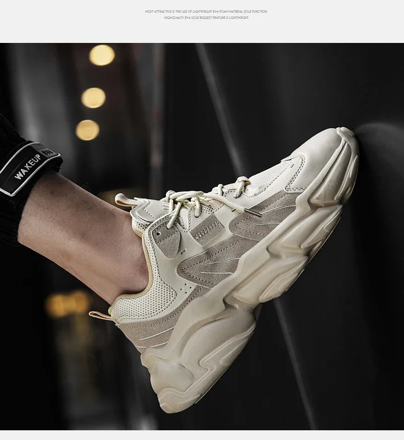 Luxury Men's Sneakers Designer Style High QualityLeather Casual Shoes Fashion Breathable Comfortable Tennis Sports Shoes for Men - Kimlud