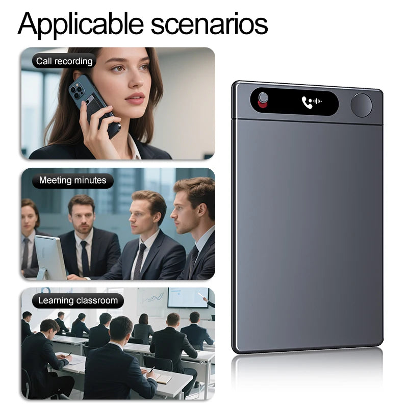 Smart AI Recording Device with WiFi Quick Charge Large Memory Noise Reduction Function Portable Voice Activated Dictaphone