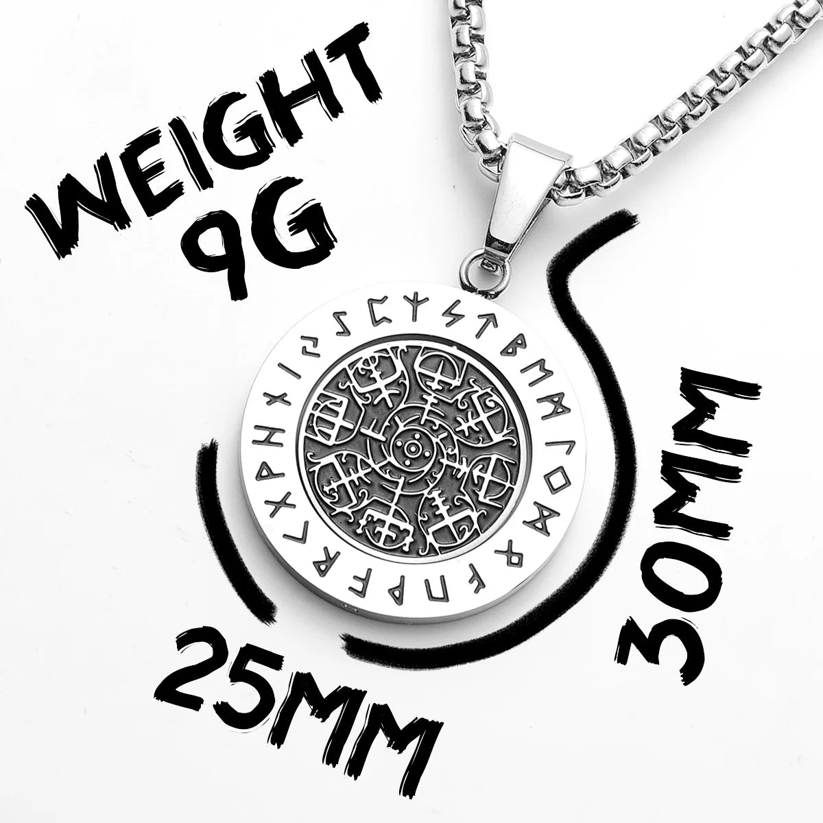 Rotatable Viking Compass Rune Men Necklaces With Pendant Stainless Steel Jewelry For Male Women Punk Accessories Gifts...