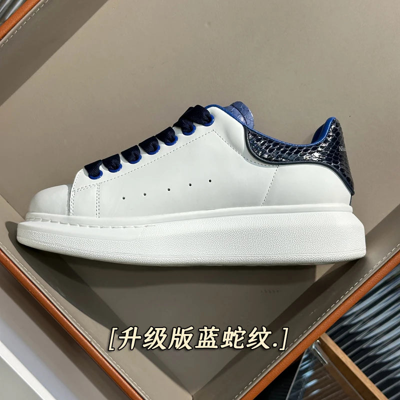 Handcrafted Leather Casual Sneakers Man Platform Trainers Unisex Originality Flat Loafers Men's Footwear