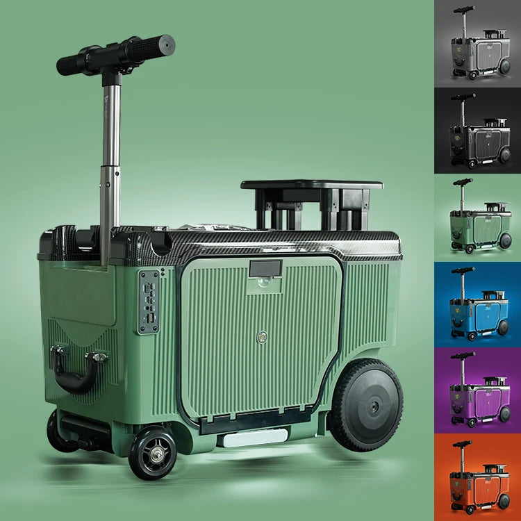 2026 4-Wheel Smart Ride-On Suitcase for Elderly/Kids - 8km/h, 150kg Load, Cabin-Friendly (3C Certified Battery) - Saudi Approved - Kimlud
