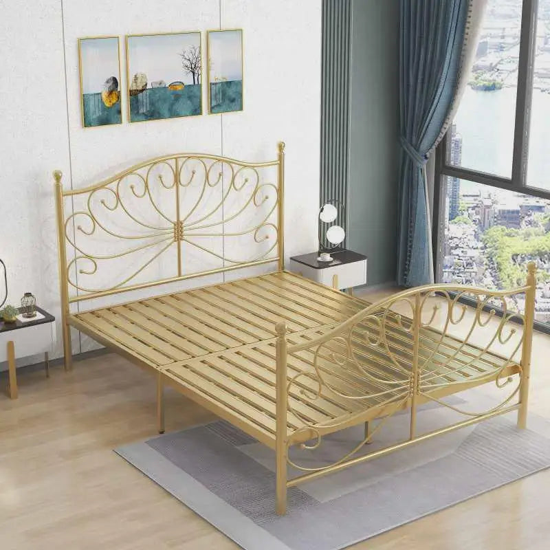 Princess Metal Bed Modern High Quality Frame Sleeping Designer Bedroom Bed Aesthetics Unusual Letto Matrimoniale Furniture